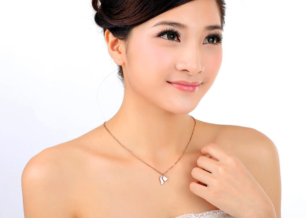 Cute Fox Design Pendant Necklaces Womens Elegant Rose Gold 
