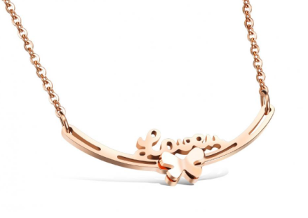Fashion Love Bowknot Pendant Necklaces Womens Silver/Rose Gold 