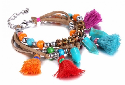 Ethnic Vintage Multilayer Colorful Beads Bracelets Womens