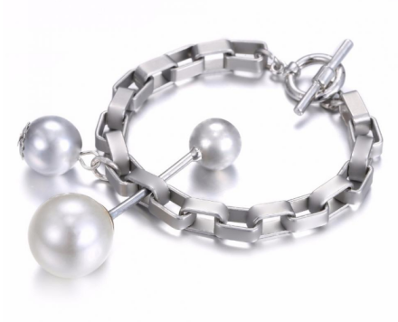 Minimalist Silver Plated Alloy Chain Bracelets Womens