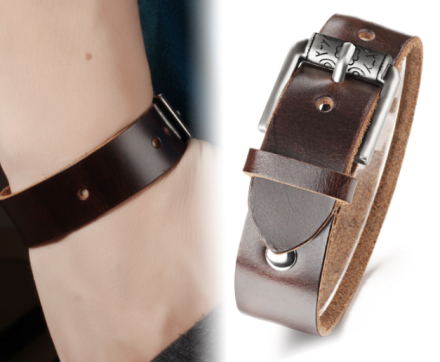 Genuine Leather Width Surface Wrap Bracelets Mens