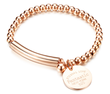 Romantic Rose Gold/Silver Plated Beads Chain Bracelets